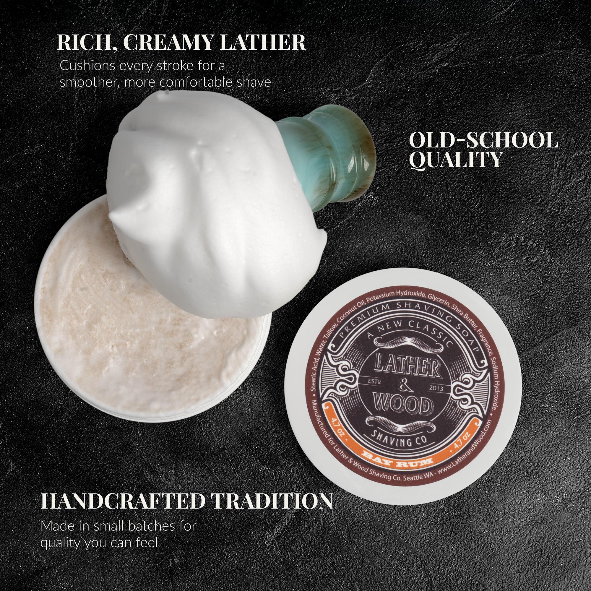 Luxury Shaving Soap - Bay Rum
