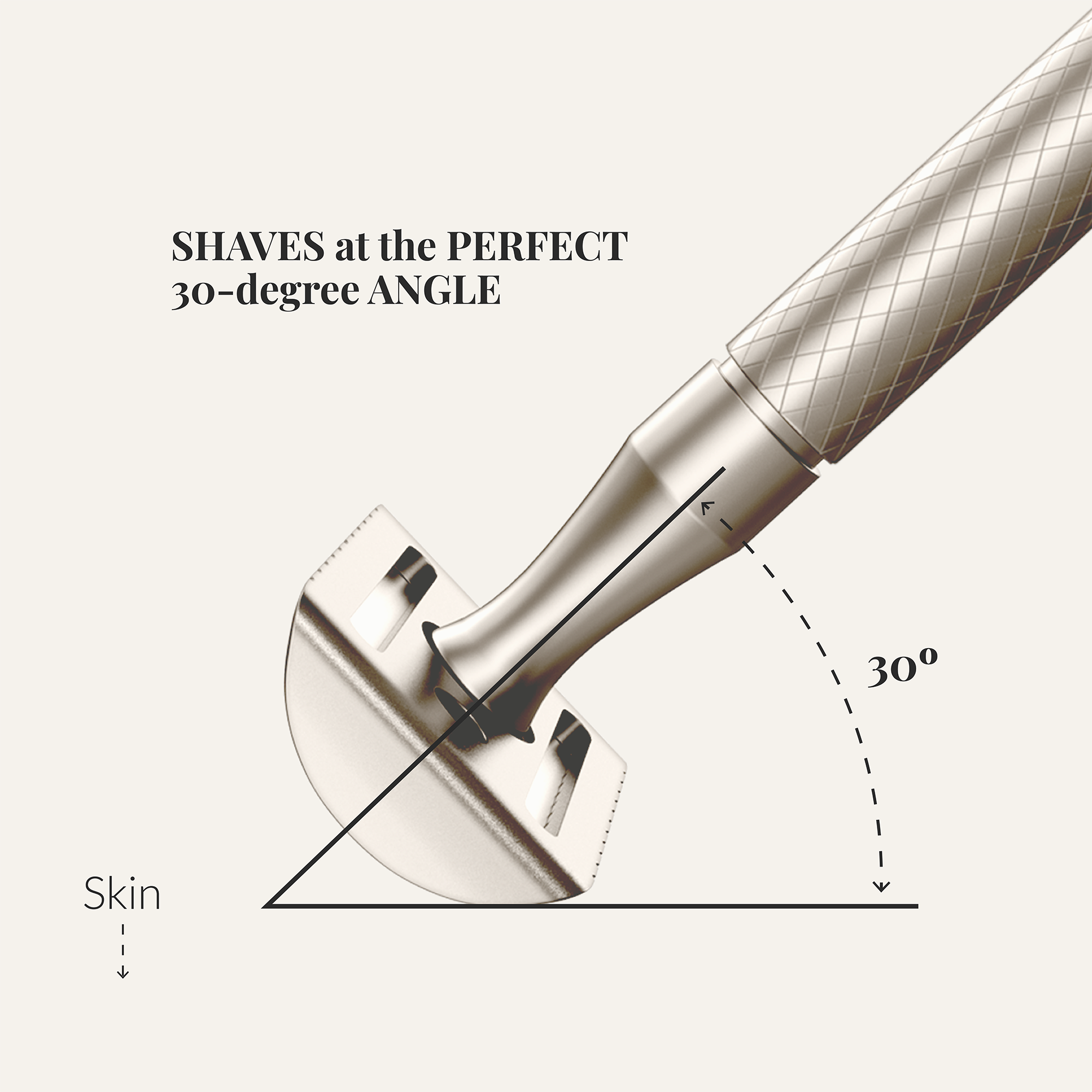 Safety Razor - Baron Classic - Brushed Alloy