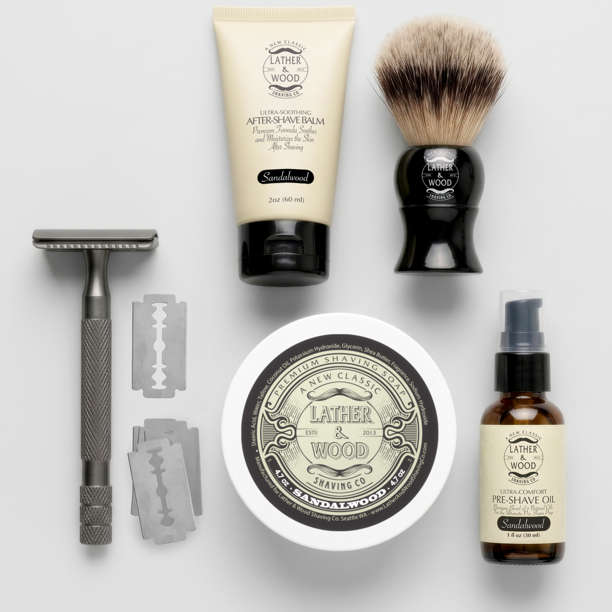 The Complete Wet Shaving Starter Kit - 5 Piece Set